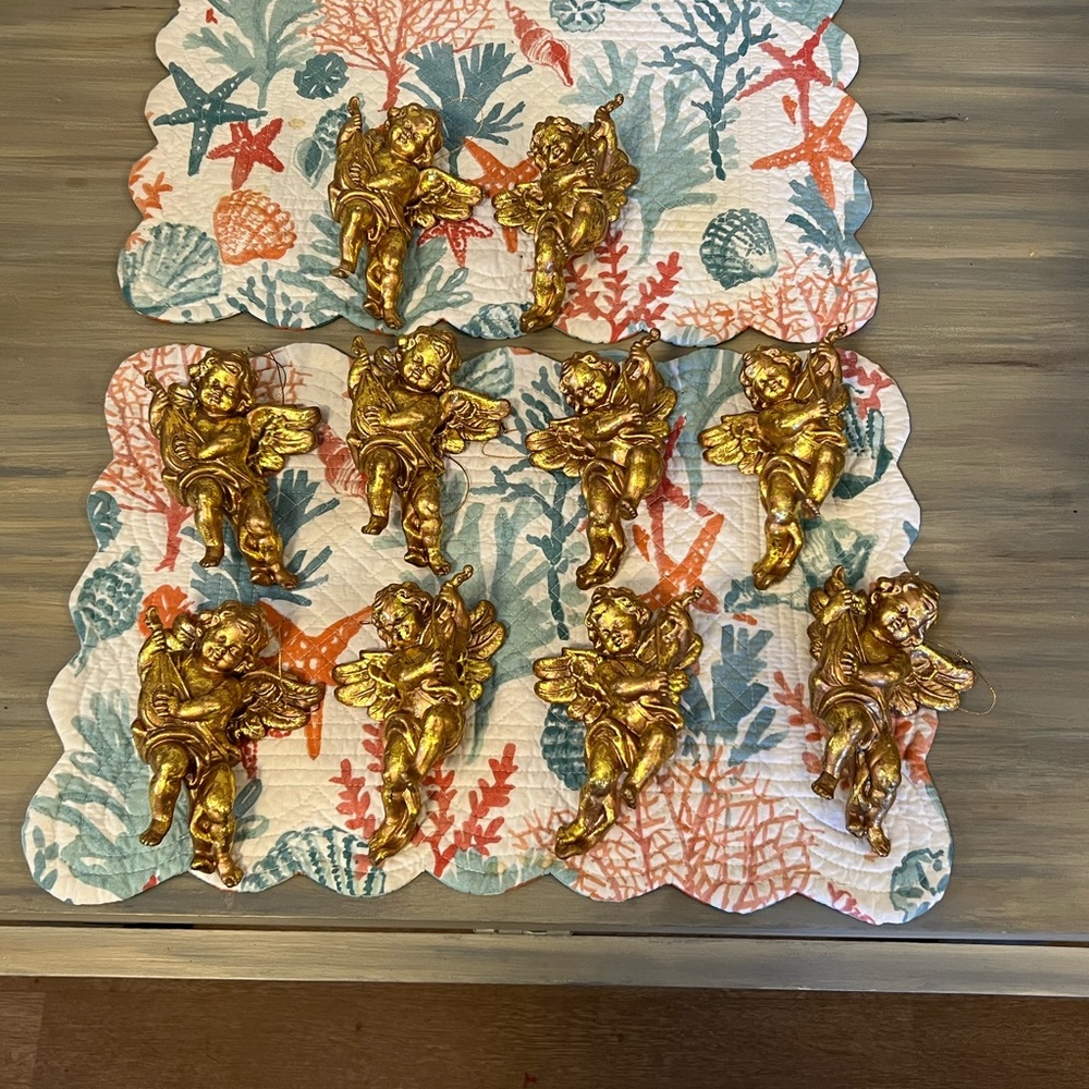 Cherub Christmas Tree ornaments- set of ten